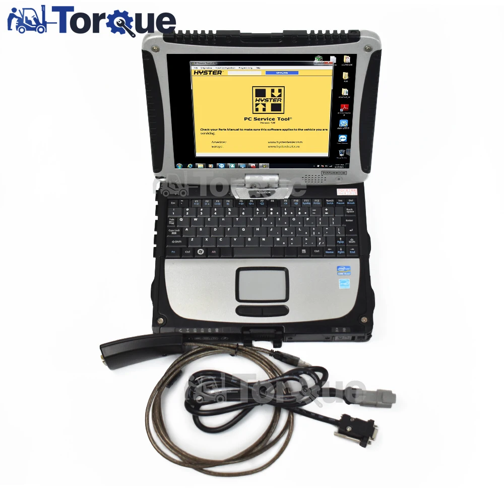 for hyster PC Service Tool Ifak CAN USB Interface diagnositc tool for Yale and Hyster diagnostic tool+ Thoughbook  cf19 laptop