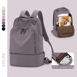 Fashion Woman's Large Capacity Backpack, Laptop Bag Travel Backpack School Bags Girl Bag Portable Backpack with Shoe Compartment