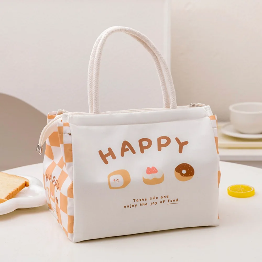 Cute Portable Thermal Lunch Bags Cartoon Large Lunch Box Multi-Purpose Tote Bag Food Storage Bags Women Girl