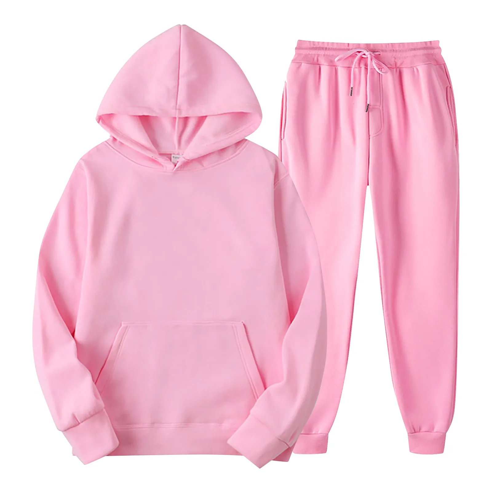 

Women Sweatsuit Hoodie Suits Leisure Winter Hooded Fleece Fashion Casual Solid Color Pullovers Fashion Sweatshirt Sweatpants Set