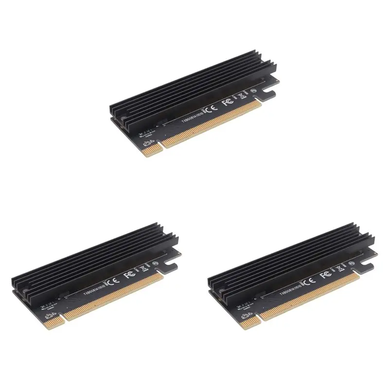 ABRI-3X M.2 Nvme Ssd Adapter M2 To Pcie 3.0 X16 Controller Card M Key Interface Support Pci Express 3.0 X4 2230-2280 Size