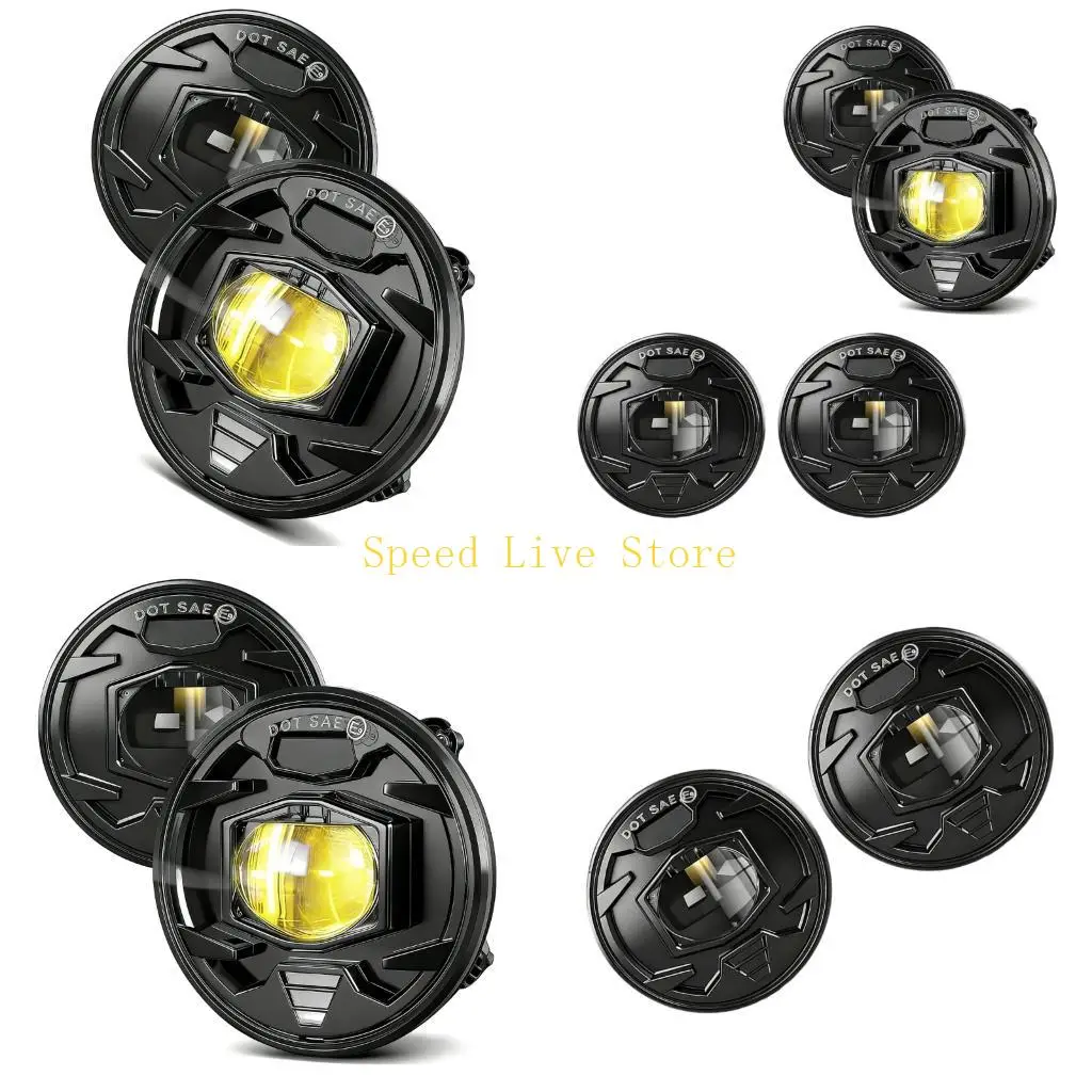 547C Hard Polycarbonate 4 Inch LED Fog Light Set Easy Mounting 30W