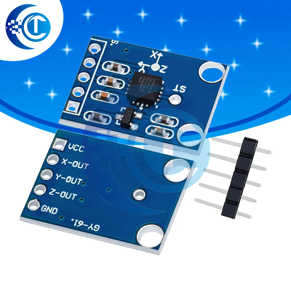 GY-61 ADXL335 3-Axis Analog Output Accelerometer Module, Angular Transducer 3V-5V