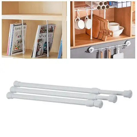 Multifunctional Extendable Household Hanging Pole Extendable Telescopic Curtain Pole For Window, Bathroom, Kitchen