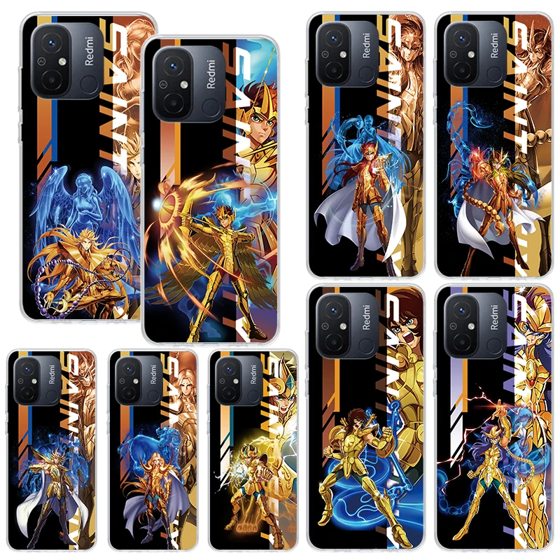 Funda de teléfono Anime Saint Seiya para Xiaomi Redmi 14C 13 13C 12 12C 10 10A 10C 9 9A 9C 9T 8 8A 7 7A 6A 6 Pro K80 K70 K60 K40 K20 12C