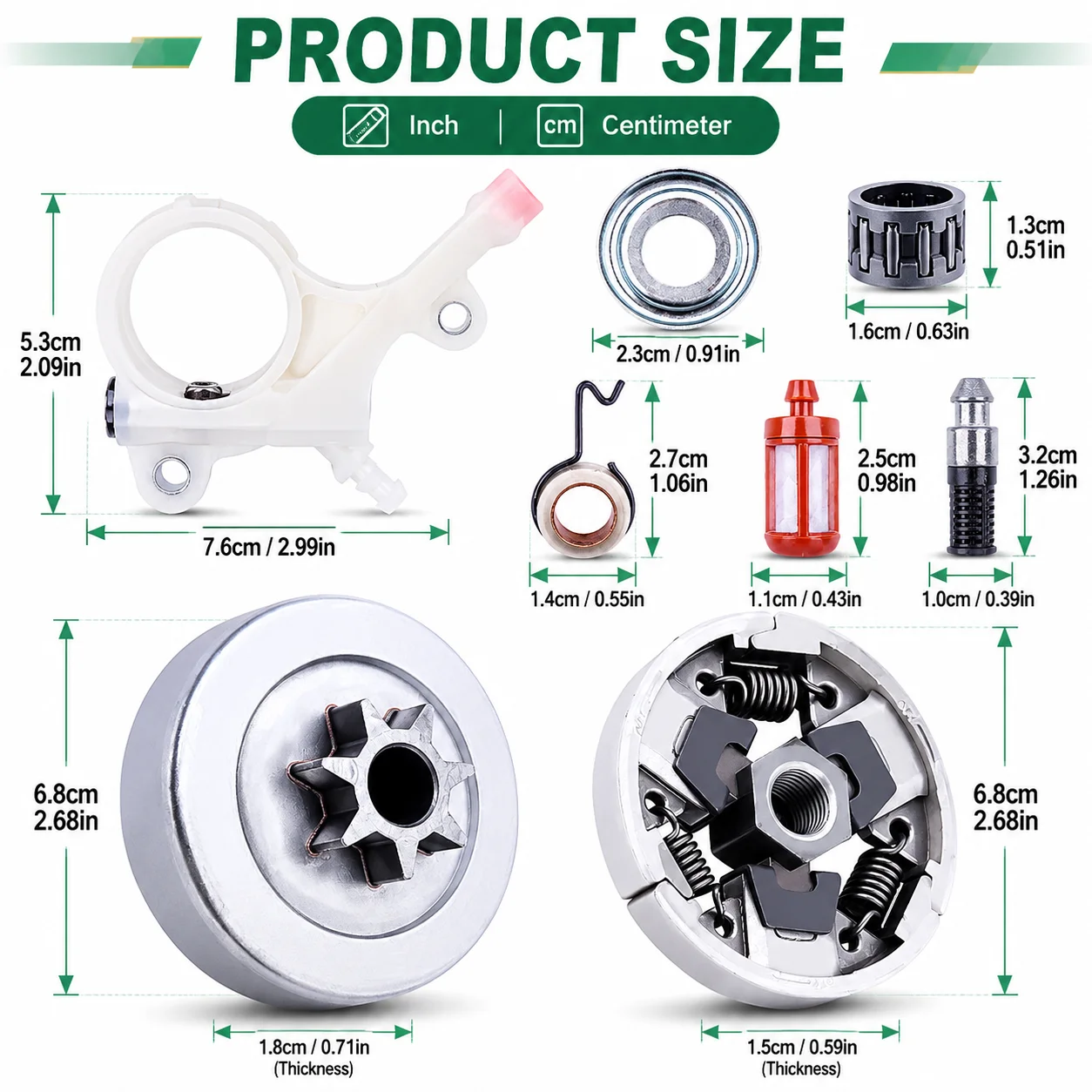 Clutch Drum Sprocket Oil Pump Kit For Stihl MS271 MS291 271 Chainsaw Parts, with Filter Washer E-Clip #1121 640 2001