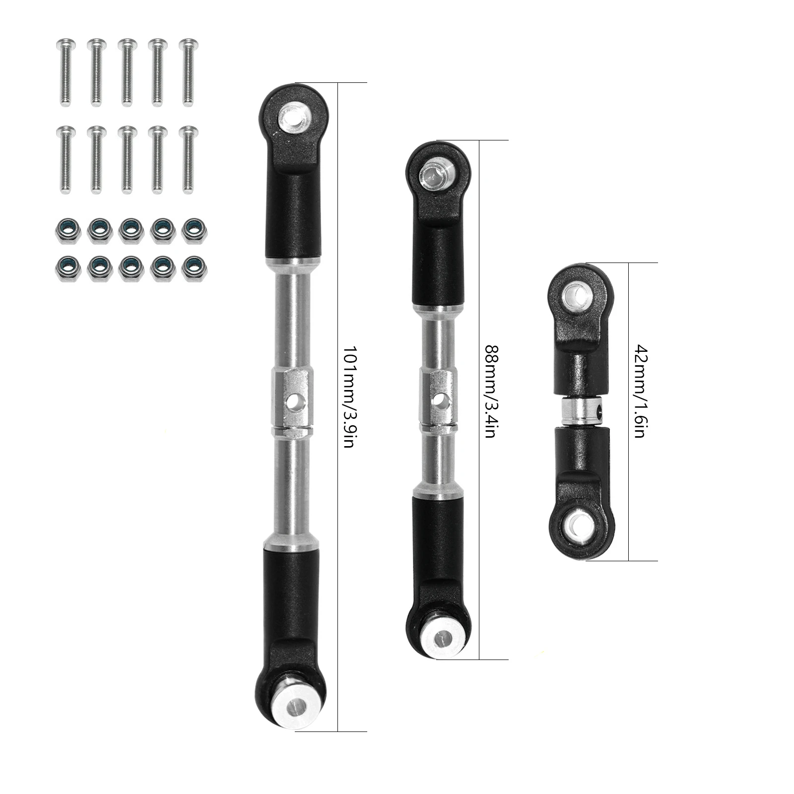 5pcs Metal Tuenbuckles Camber & Toe Links for ARRMA 1/7 Infraction Limitless Felony 6S BLX 1/8 Typhon 6S BLX RC Car Upgrade Part