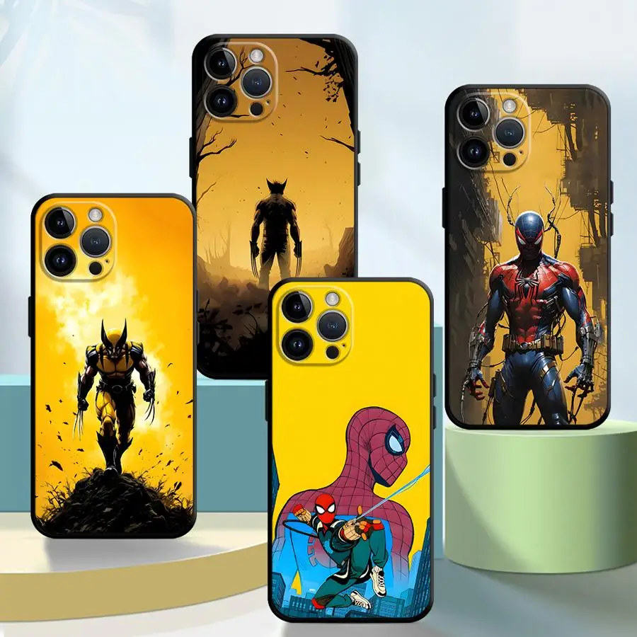 

Чехол Marvel Cool Wolverine для iPhone 7, 8 17 Air XR XS Max 13 12 11 17 Pro Max 15 16 14 Plus, черный мягкий чехол для телефона
