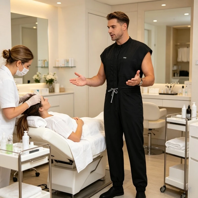 high-quality-sleeveless-jumpsuit-slim-fit-and-slimming-plus-size-hospital-nurse-doctor-specific-breathable-work-uniform