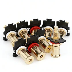 Gold Plated Binding Posts Speaker Connectors Banana Plug for Audio Speaker Amplifier DIY Sockets Speaker Terminals