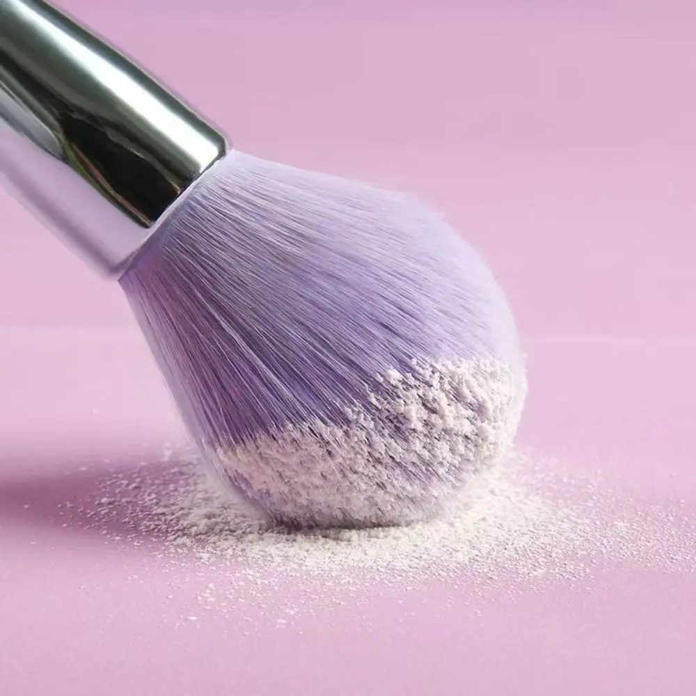 Ensemble de pinceaux de maquillage violet pour le visage et les yeux, poignée en cristal, fard à barrage transparent, poudre, fard à joues, paillettes acryliques, 10 pièces