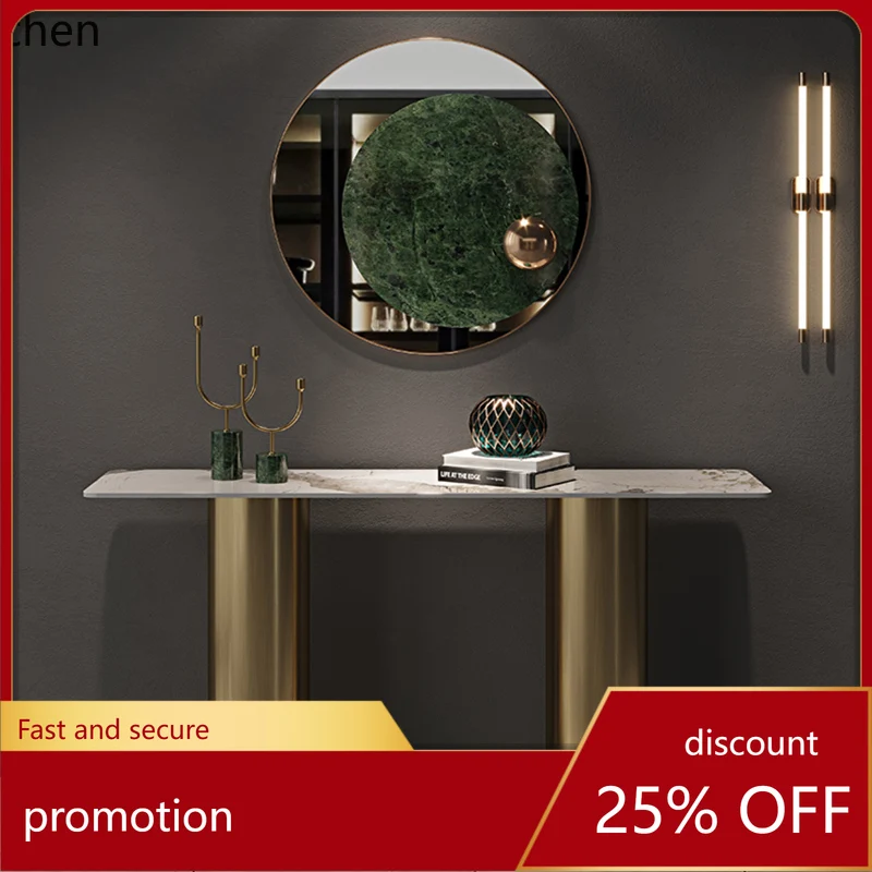 ZML minimalist entrance table light luxury end-view strip case against the wall narrow side table entrance case