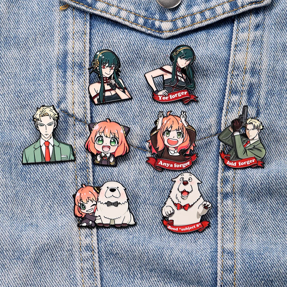 

Spy Family Cartoon Brooch Cute Anya Joel Lloyd Anime Cartoon Peripheral Cartoon Badge Backpack Hat Jewelry Accessories Gift