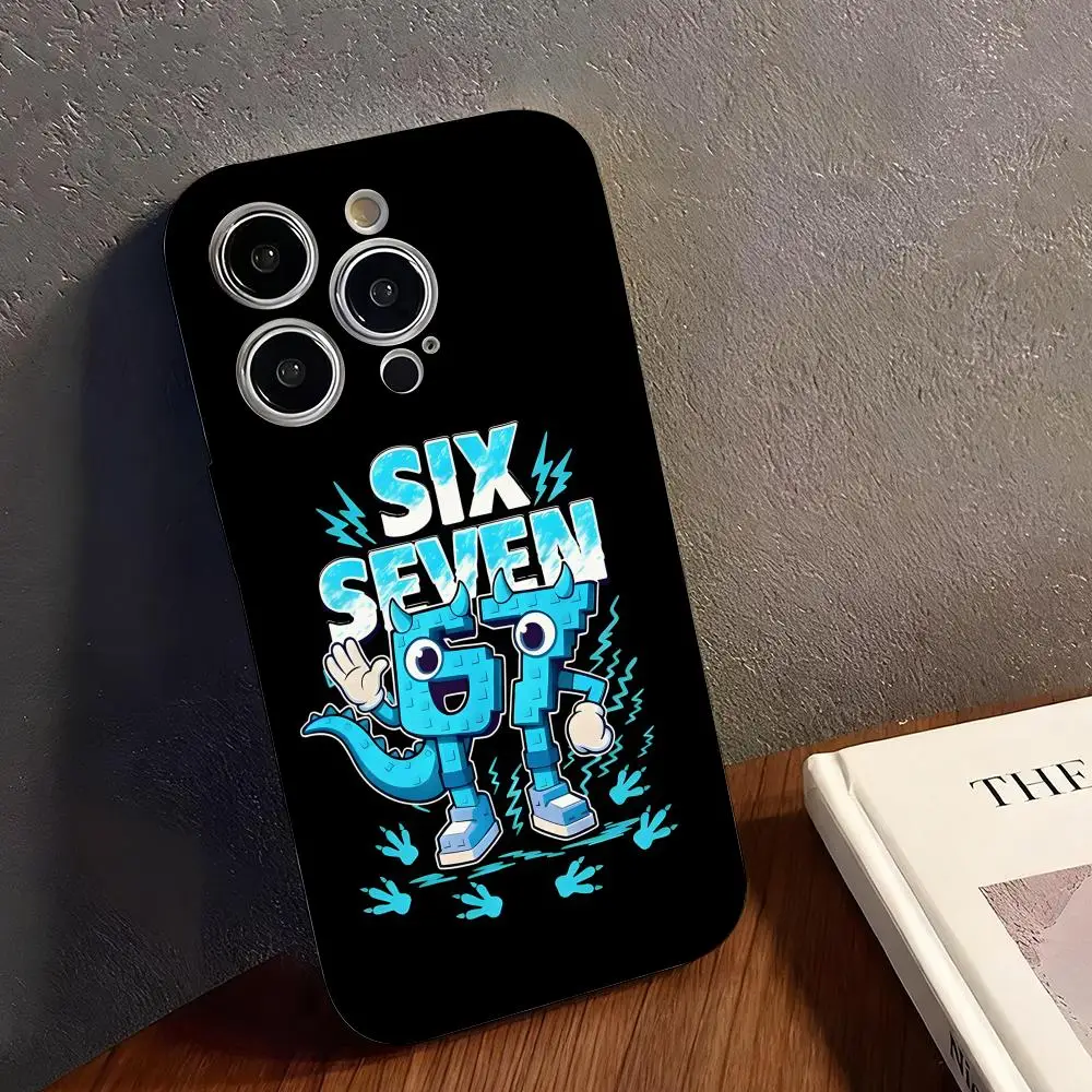 cool 67 Phone Case Straight edge film Glossy soft shell For iPhone 17 16e 16 15 14 13 12 Pro Max Plus view 3