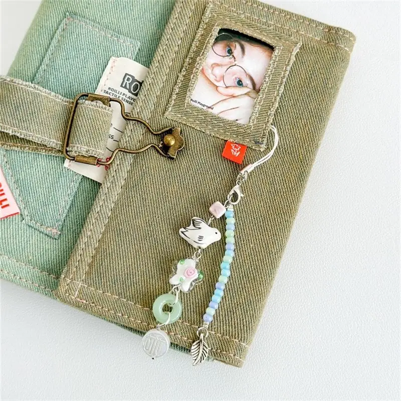 Llavero de cuentas Kawaii para teléfono, colgante de dibujos animados de Anime, para iP 11, libros, cámara, Airpods, bolsa de ropa, Ins, corea, personalizado