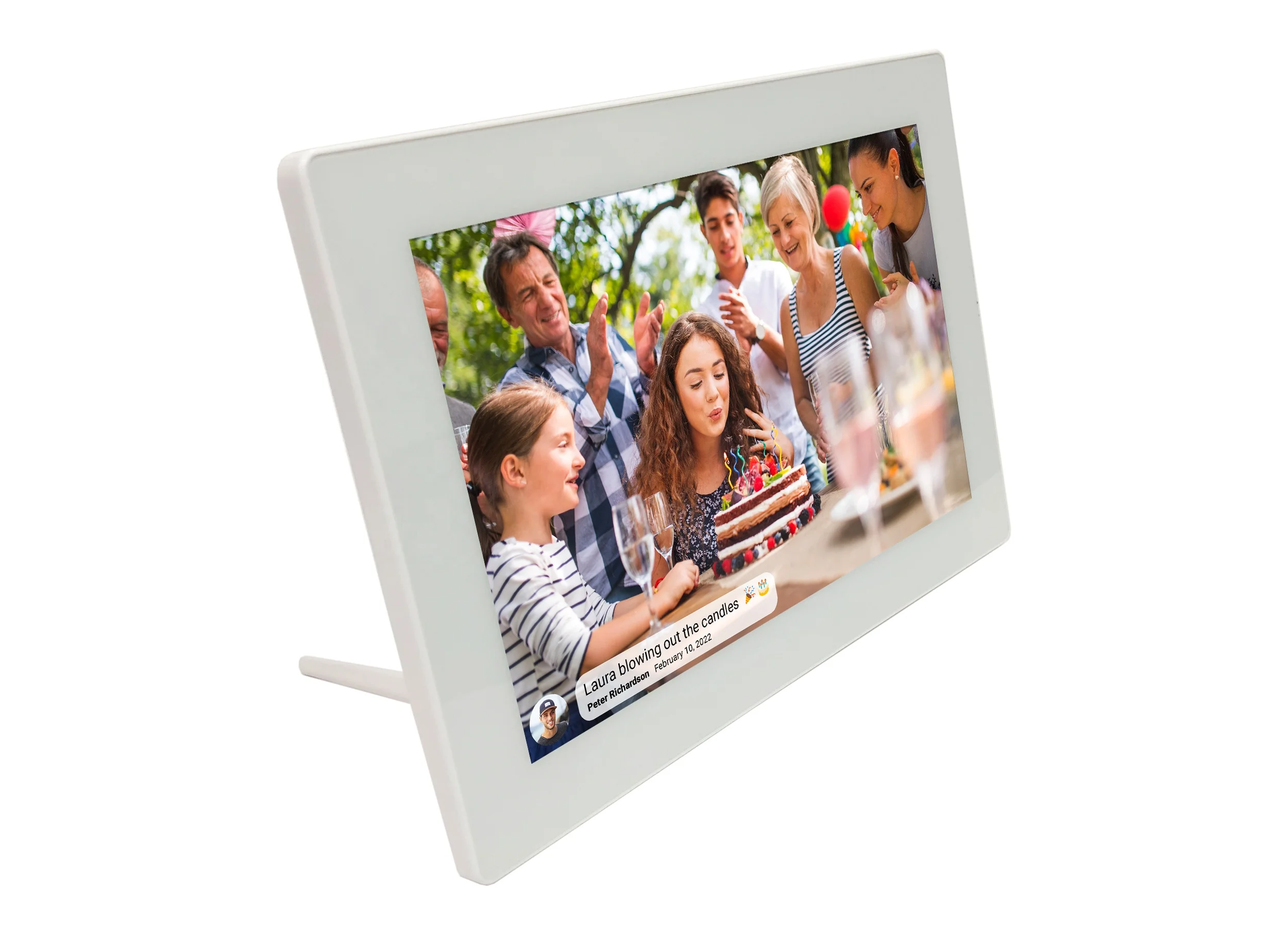 10.1inch IPS Touch Screen Wifi Smart Cloud Digital Photo Frame Great Holiday Gift for Sharing Happy Moments Via Video Playback