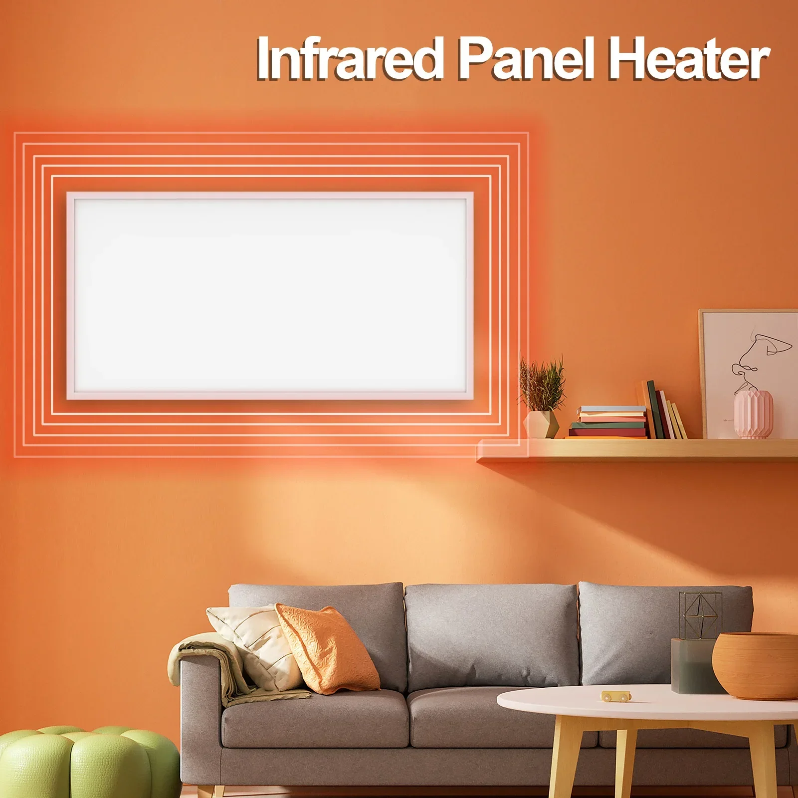 180W 300x600mm Infrared Panel Heater Wall Mounted Routine Heating Radiant Home Heater 100% Flame Retardant Material