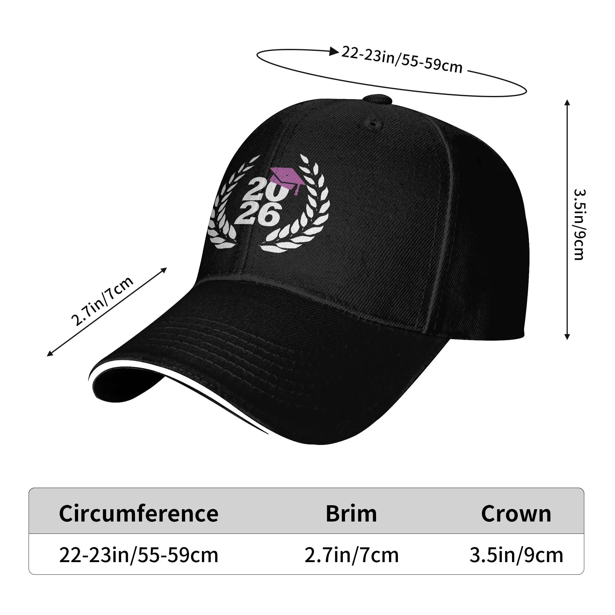 Class of 2026 Senior 2026 Graduation Baseball Cap  Women Men Print Trucker Hat Summer Stylish Hunting Adjustable Baseball Caps
