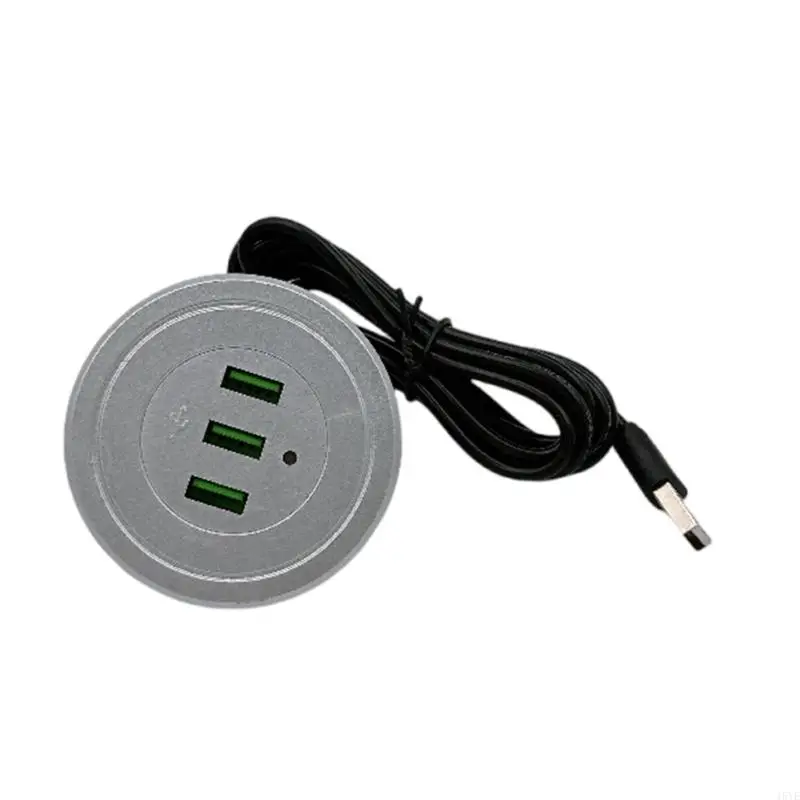 Recessed Double USB Wall Outlet 2 USB 1 Type C 1.75M Cable Type B Connection