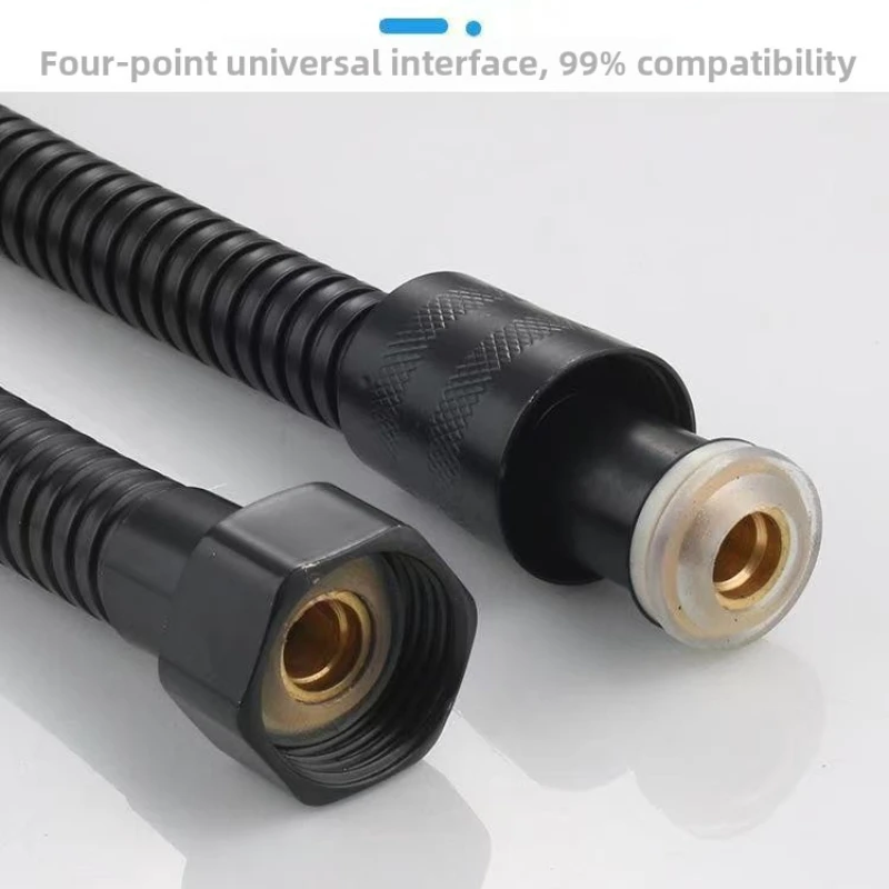 1.5/2 متر الفولاذ المقاوم للصدأ دش خرطوم معدني أنابيب المياه الساخنة الحمام رذاذ رئيس دش أداة مرونة عالية أنابيب المياه العامة