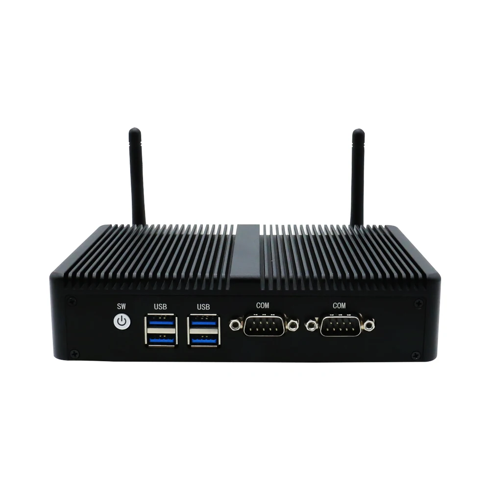 Eglobal Goedkoopste Fanless Industriële Mini Pc Intel Celeron 2955u I5 4200u I3 5005u Mini Pc 2rs232 Com 2Lans Mini Desktop Computer
