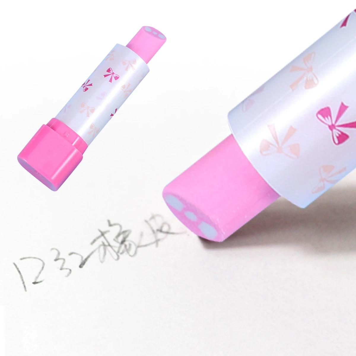 

10Pcs Lipstick Shaped Erasers Creative Pencil Eraser Students Stationery Novelty Fun Gift Lipstick Eraser