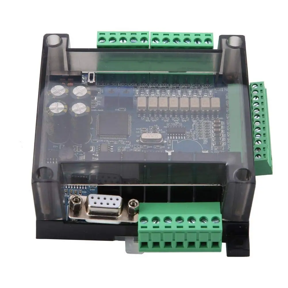 FX3U-14MR papan kontrol industri PLC 8 Input 6 Output Output Output relai kontrol yang dapat diprogram, kontrol 24 V PLC