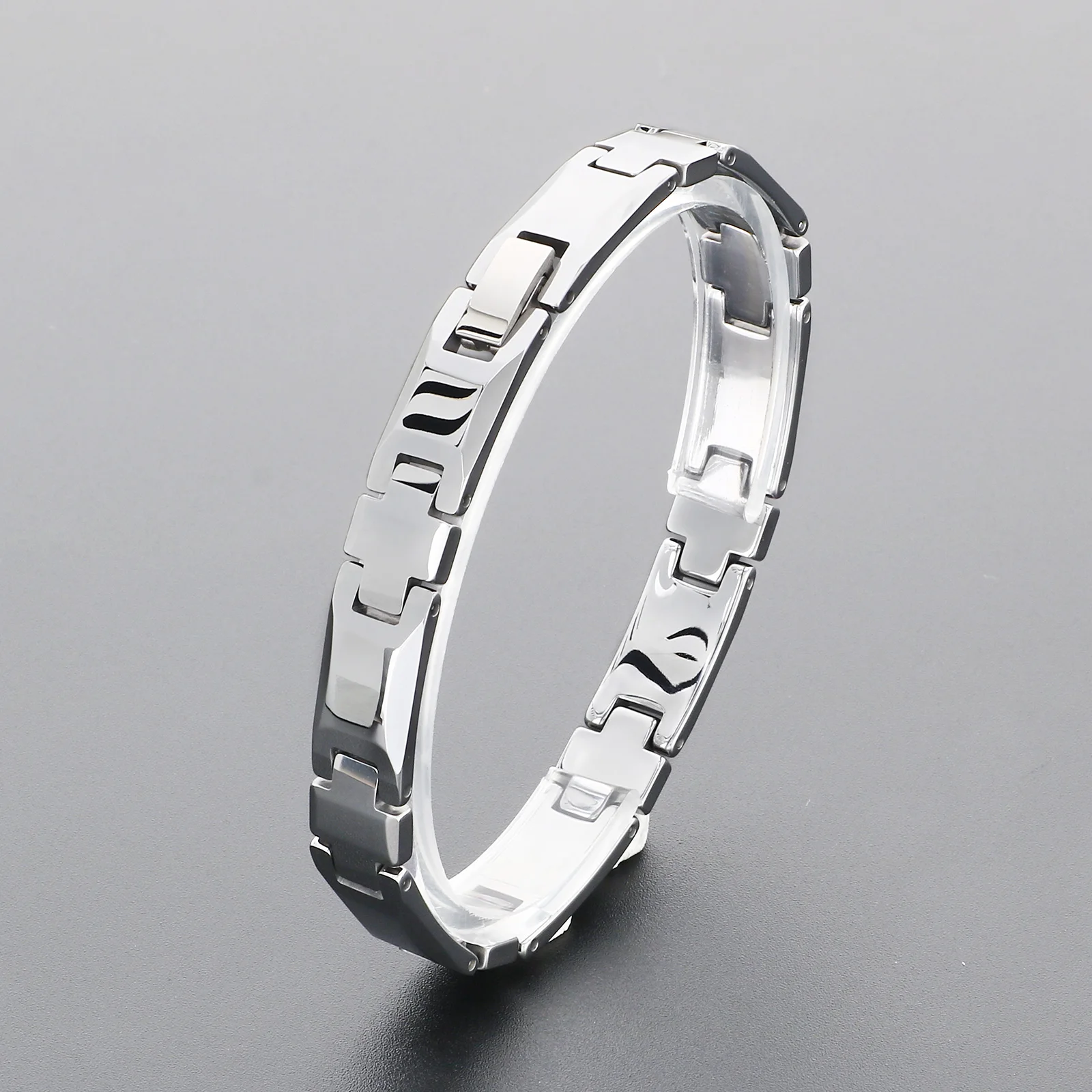 Men Tungsten Steel Bracelet Fashion Geometric Jewelry Personality Accessories Chain