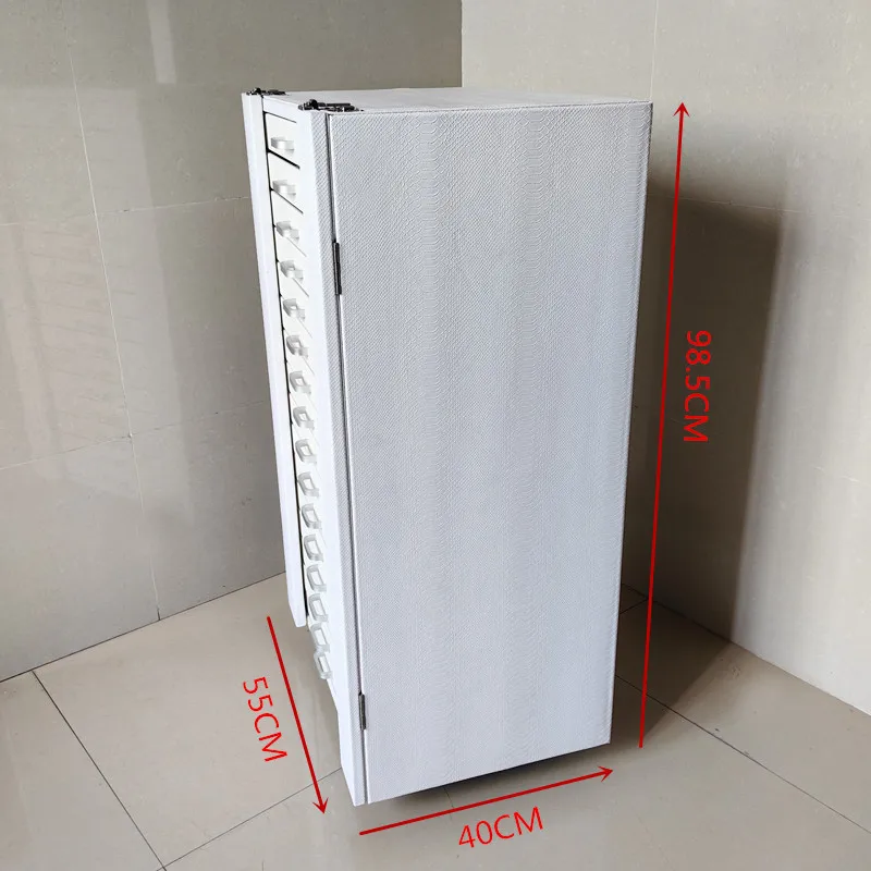 cabinet 12-layer 16-layer optical frames storage Bo Customized. New style white Serpentine leather eyeglasses display