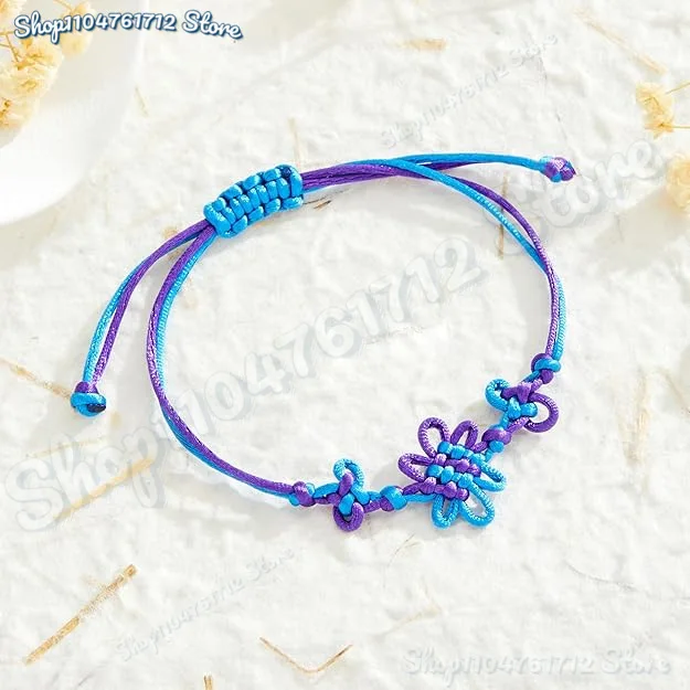 

Cartoon Demon Hunter of KPop Rumi Cosplay Two Tone Knot Hand Rope Wristband Bracelet Strap Accessories Halloween Party Gift