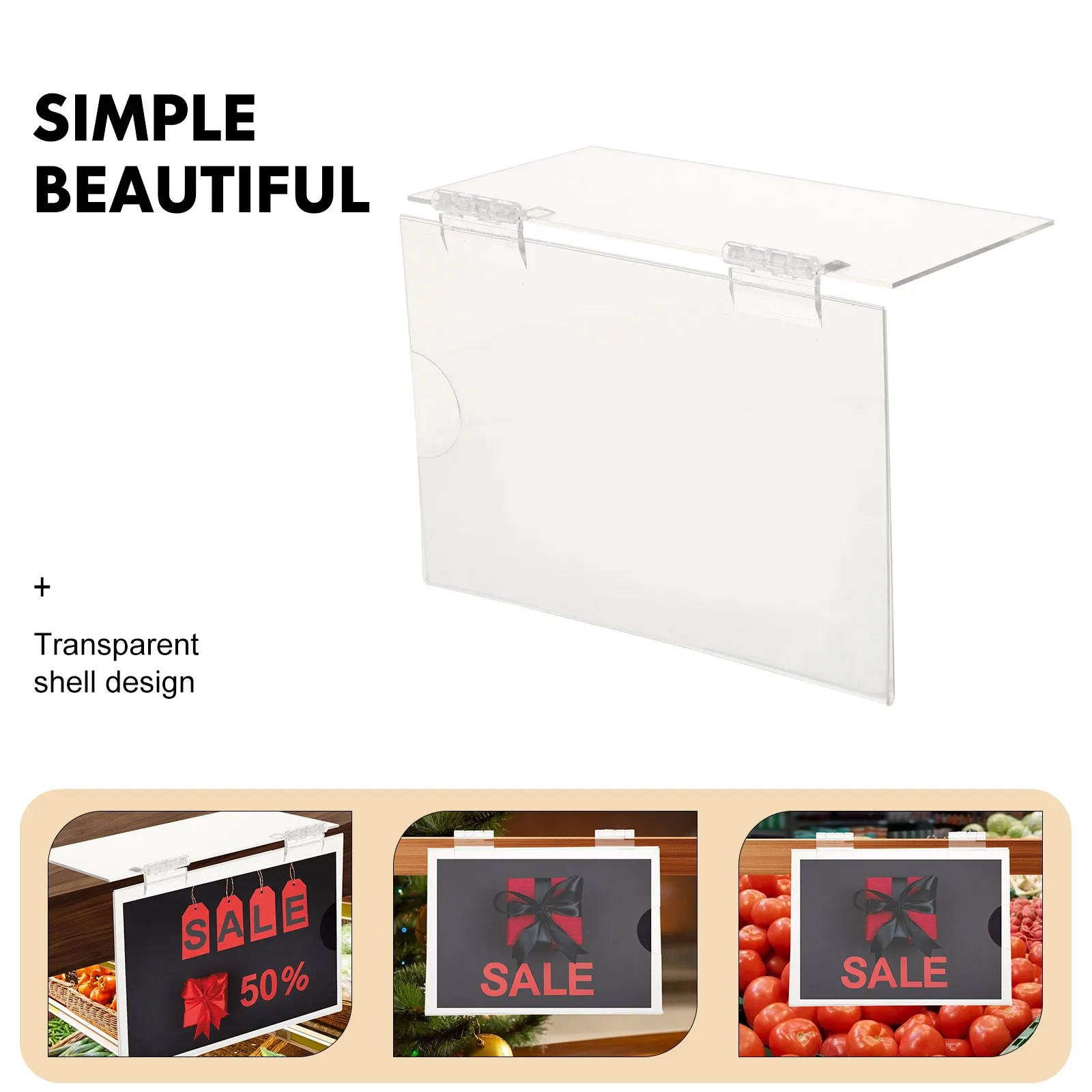 

Product Label Display Card Shelf Holders Acrylic Tag Stand Clear Plastic Merchandise Sign
