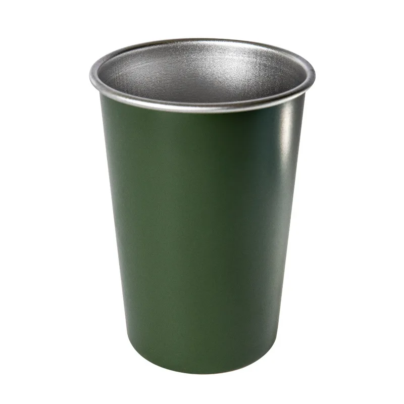 Desert Fox Outdoor Camping Water Cup Stainless Steel Coffee Cup Small Wine Cup Tea Drink Cup Camping Portable 350ML Wide Mouth S