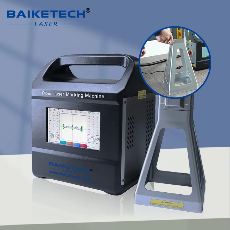 2025 نوع جديد آلة التعليم بالليزر المحمولة الألياف آلة الوسم بالليزر galvo 50 واط آلة الحفر بالليزر لجميع المعادن