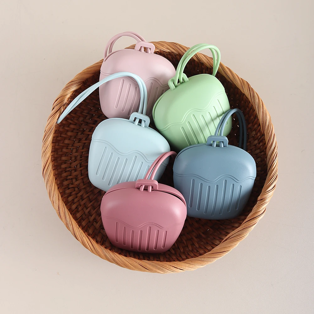 Saco de armazenamento de mamilo em forma de sorvete caso silicone grau alimentício macio chupeta saco bpa livre bebê essencial presente da criança