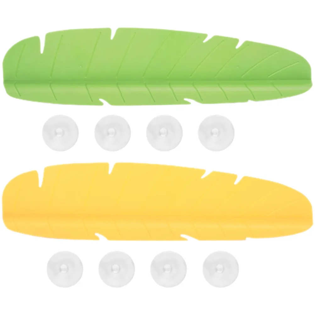 2Pcs Suction Cup Kitchen Sink Anti-Splashing Guard Rounded Corners Design Sink Water Splash-Proof Retaining Plate