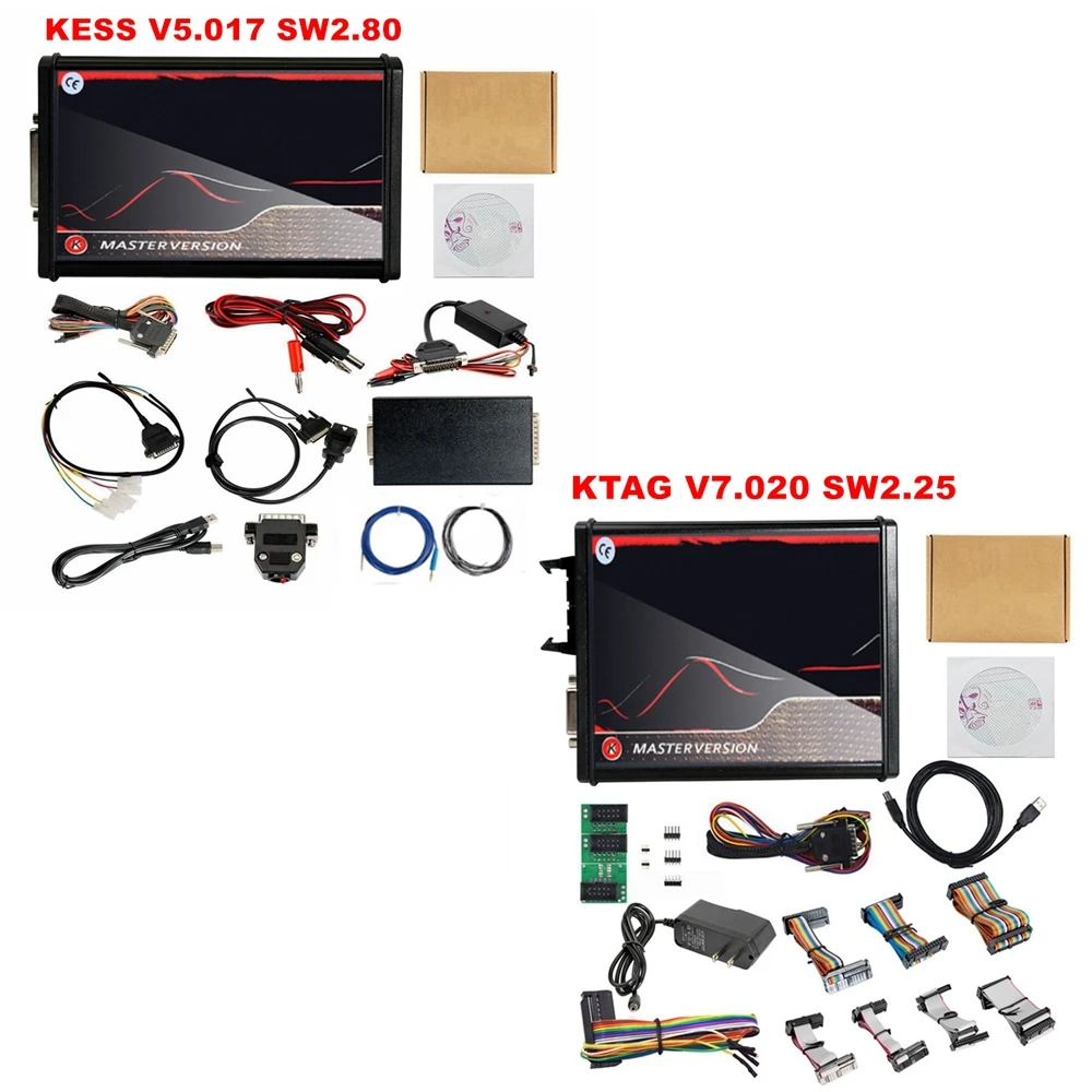 NONE Neuester ECU-Programmierer KESS V2.80 EU Red KTAG V7.020 4 LED 2.25 SW Online KESS V5.017 K-TAG 7.020 Master KESS 5.017 OBD2-Tuning 3