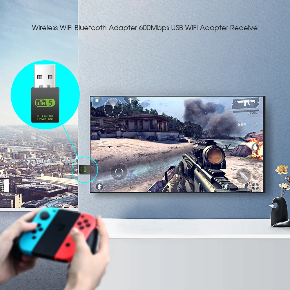 20 м USB Bluetooth беспроводной адаптер мини-ключ для ПК мышь клавиатура гарнитура музыка аудио 600 Мбит/с сетевой приемник передатчик