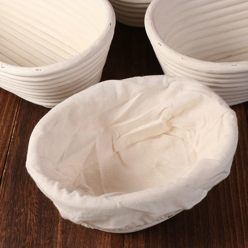 Natural Baking Supplies Handmade Bread Fermentation Liner Baskets Wicker Rattan Basket Banneton Brotform Dough Rising