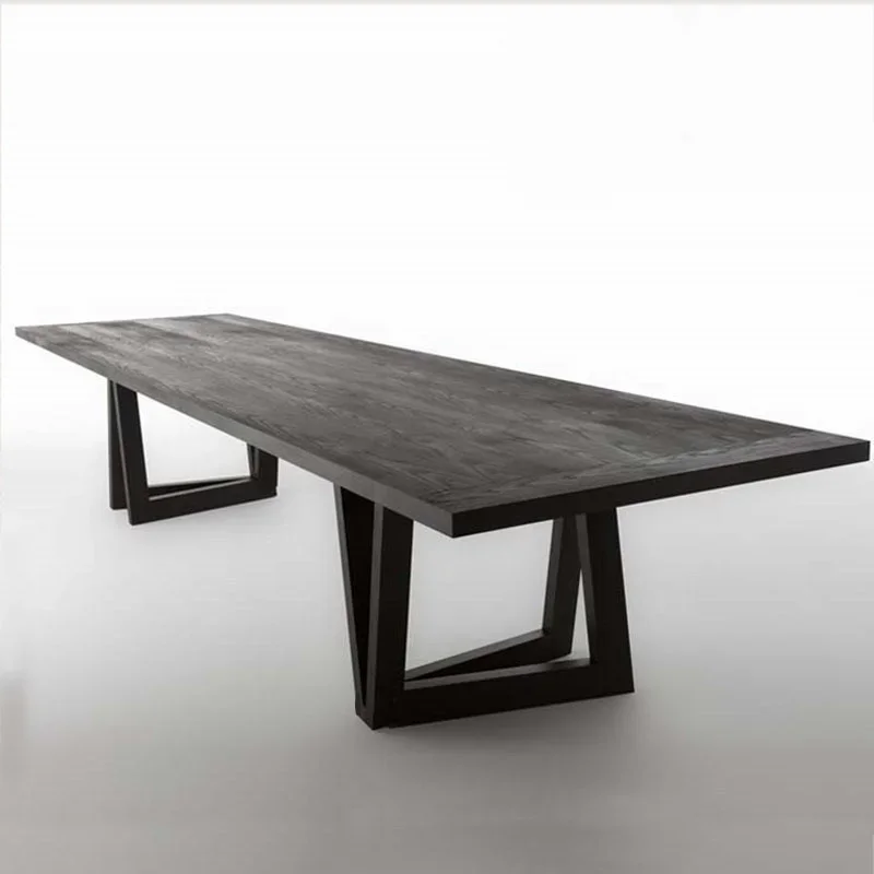 Loft designer desk solid wood large board table simple retro meeting long table work table