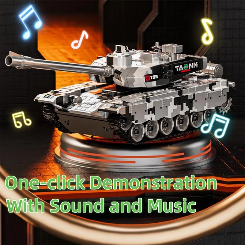 Zdalnie sterowany czołg gąsienicowy z obrotową wieżyczką 2.4G 13-kanałowy zdalnie sterowany pojazd bojowy Zbiornik wojskowy Zabawka świąteczna dla dziecka Chłopiec Prezent świąteczny
