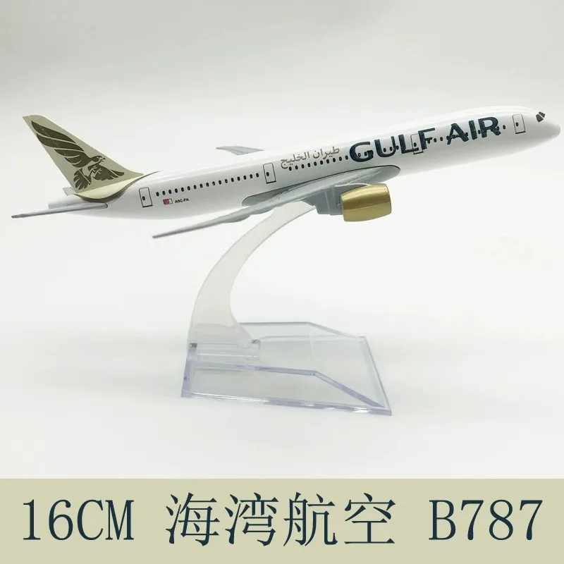 16cm scale plane Diecast Plane Model Building Kit Gulf B787 Airplane Models Alloy Toy Aircraft With Landing Gear Collected Gift
