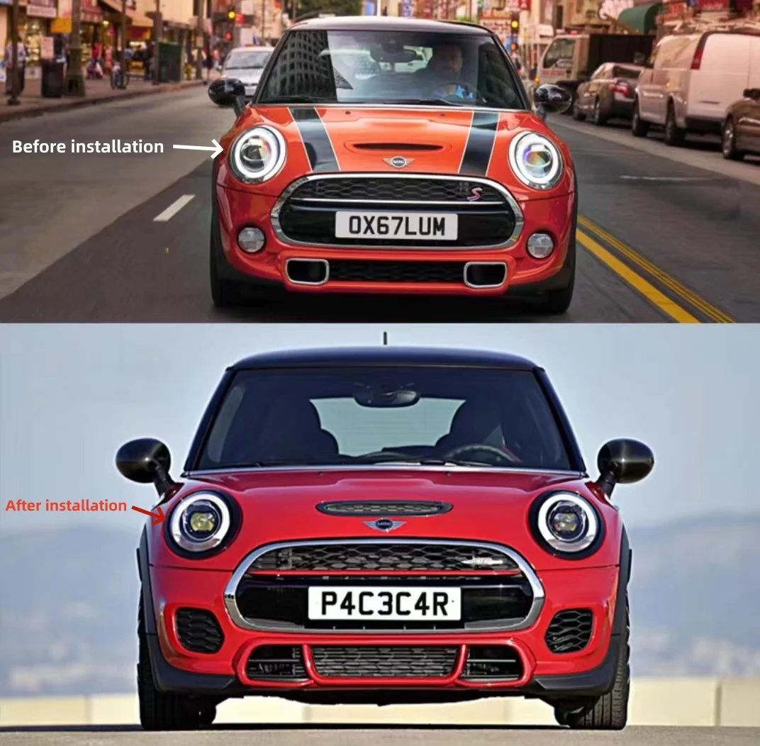 

For Mini Cooper One JCW F55 F56 F57 Car Headlight Head Tail Rear Lamps Rim Light Trim Ring Covers Auto-Styling Accessories