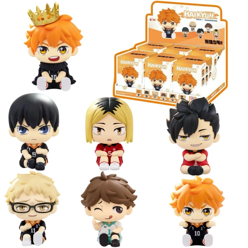 EAKI Genuine Anime Haikyuu!! Waiting Moment Sit-Down Anime Figure PVC Model Hinata Shoyo Character Collectible Toy