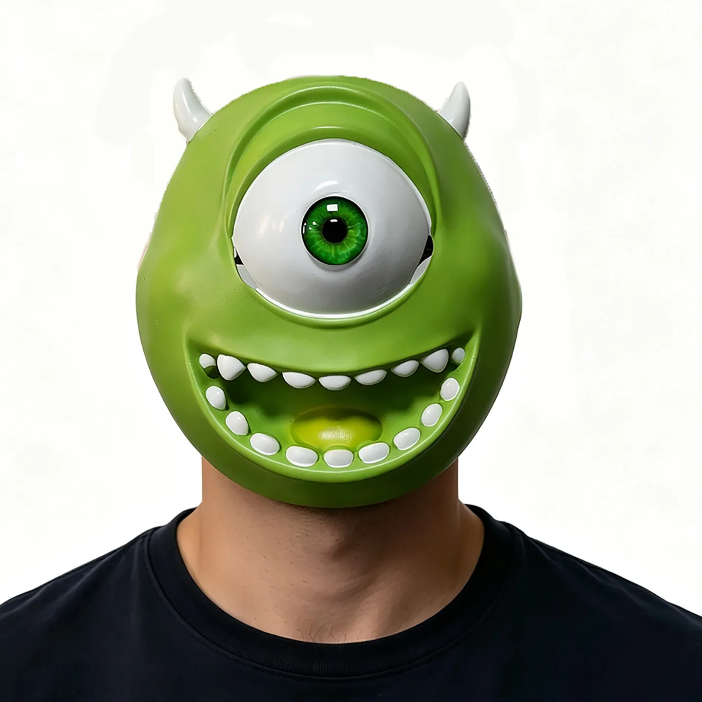Grüne Einäugige Maske Halloween Latex Monster Lustige Party Karneval Cosplay Maske – Detail 1