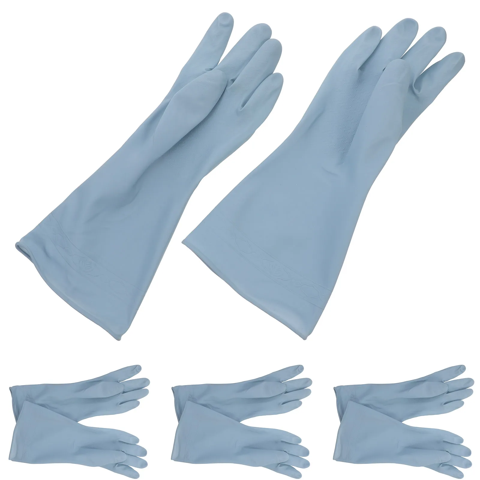 

Waterproof Rubber Reusable Kitchen Dishwashing Gloves Long Cuff Cleaning Gloves For Household Hand Protection Non Slip
