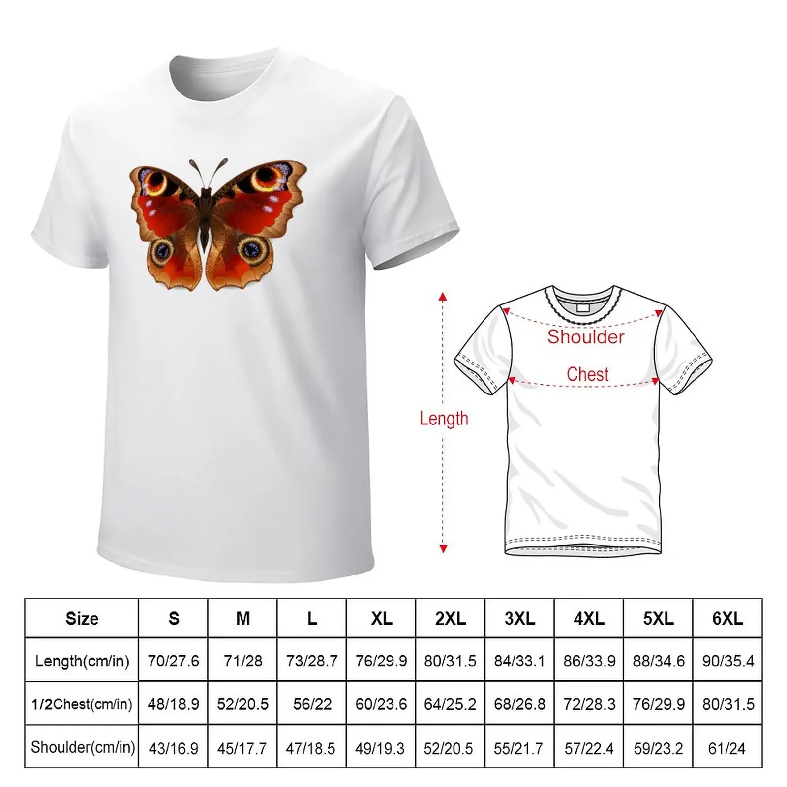 Butterfly Peacock Eye T-Shirt summer tops shirts graphic tees workout shirts for men