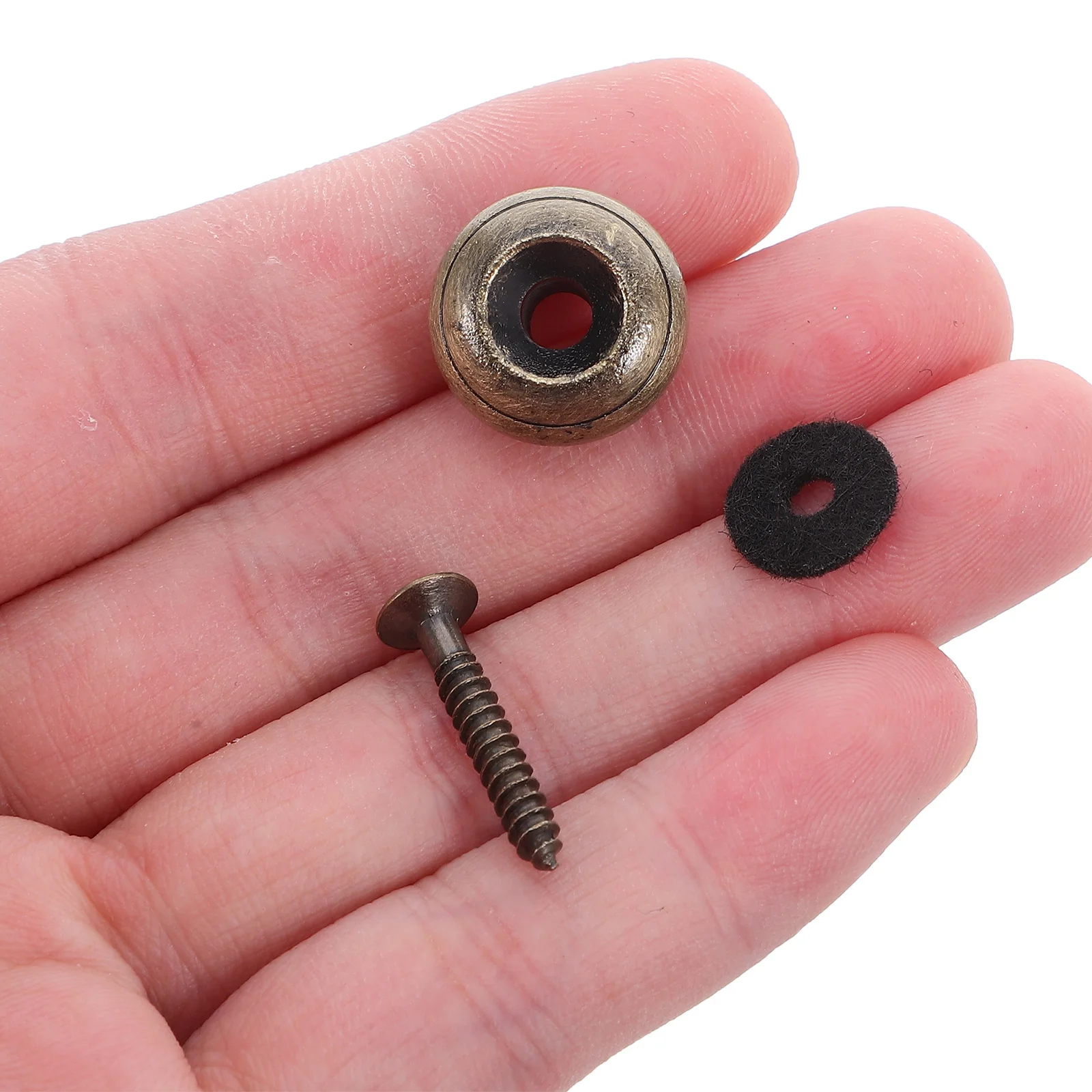 

4 Pcs Guitar Accessories Tail Nail Strap Button Lock Pin Acoustic Circled Metal Buttons End Socket Mushroom Black Locks Parts