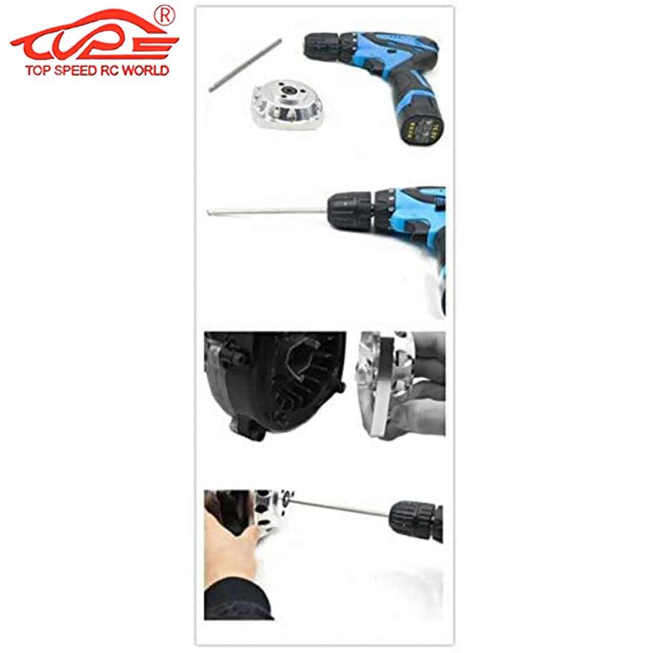 Arranque elétrico de metal para motor Zenoah CY ROVAN FLMLF TSRC 23CC-30.5CC para peças 1/5 HPI ROFUN KM Mcd BAJA Losi 5ive T Redcat Rc