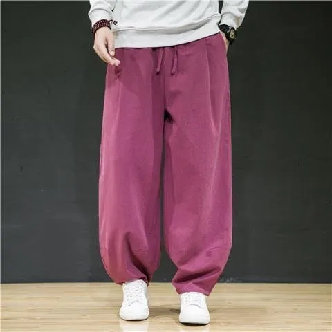 Cotton and Linen Casual Men's Summer Casual Loose Trend Cotton and Linen Versatile Nine-point Chinese Style