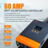 PowMr MPPT 태양열 충전기 컨트롤러, 블랙라이트 LCD 레귤레이터, 최대 PV 입력, 160VDC 지지대, 12V, 24V, 36V, 48V 리튬 배터리, 60A 2